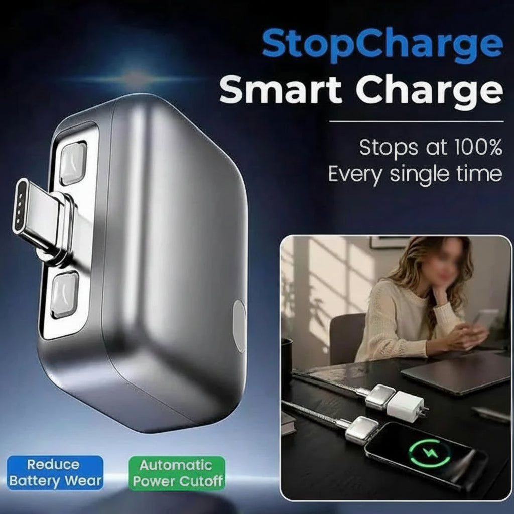 Automatic Charging Disconnector - Smart Auto Power Cut-Off Type-C to Type-C Fast Charging Guardian